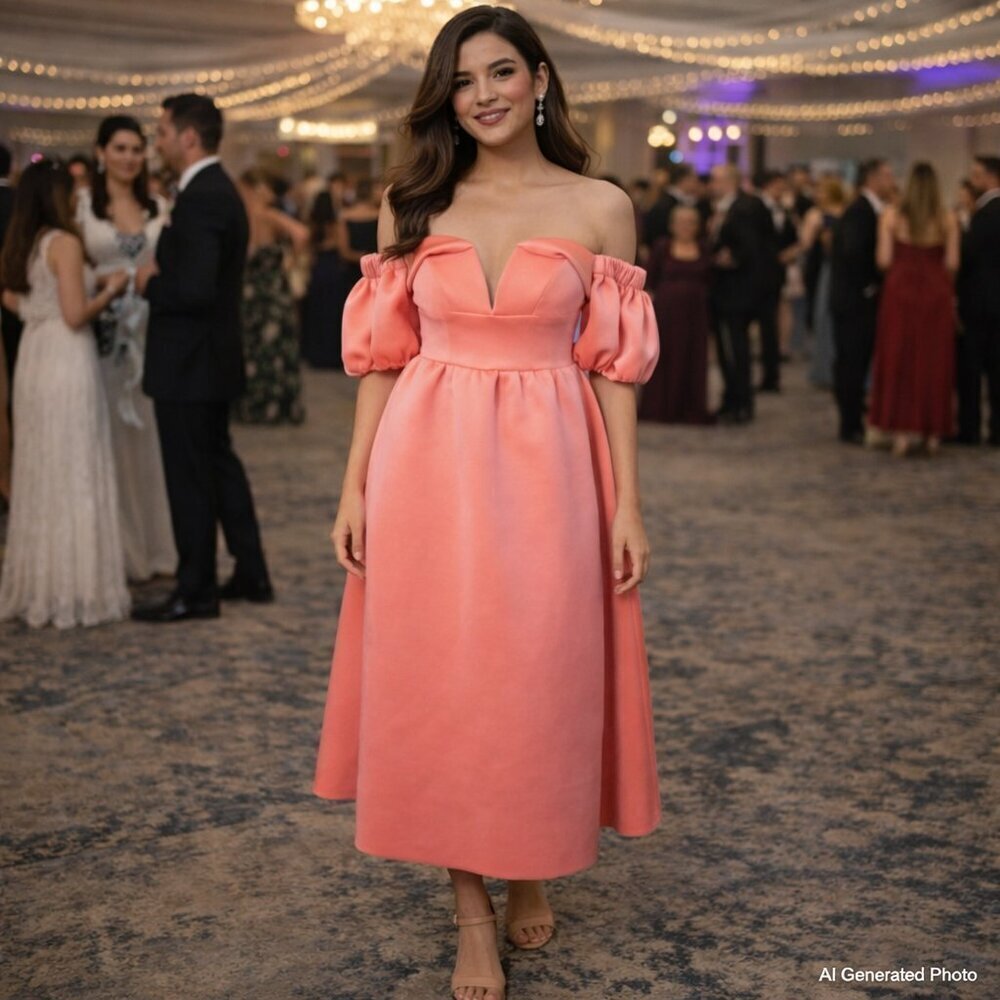 ASOS Strapless Prom Midi Dress Coral Sweetheart 4 NWT Summer Wedding Guest Event